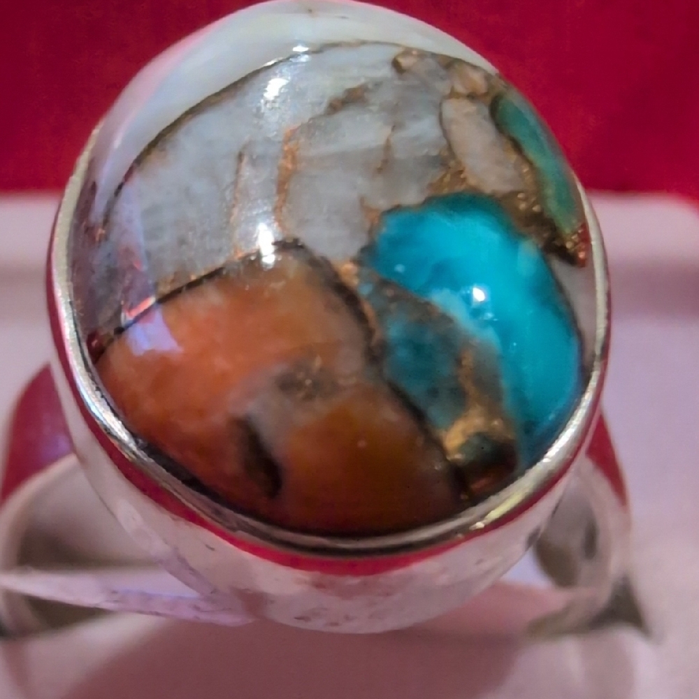 Spiny Oyster Sterling Silver Ring - Picture 6 of 9